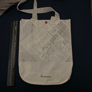 White Lululemon purchase bag, brand new